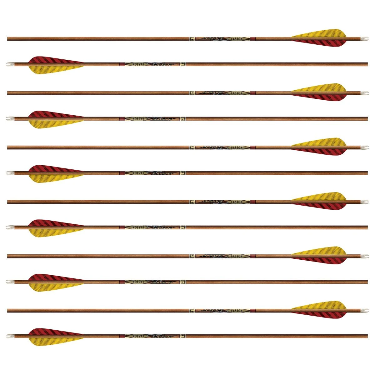 Easton Axis Traditional Half-Dozen Arrows W/ 5" Feathers